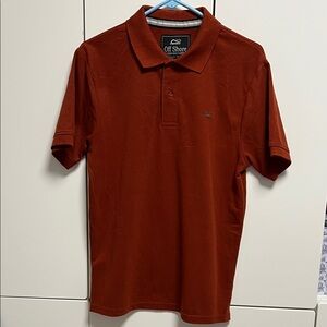 Men's Rust Off Shore Slim Fit Polo Shirt - Size Medium